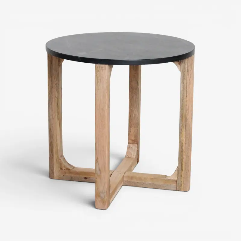 Marble side table - Black