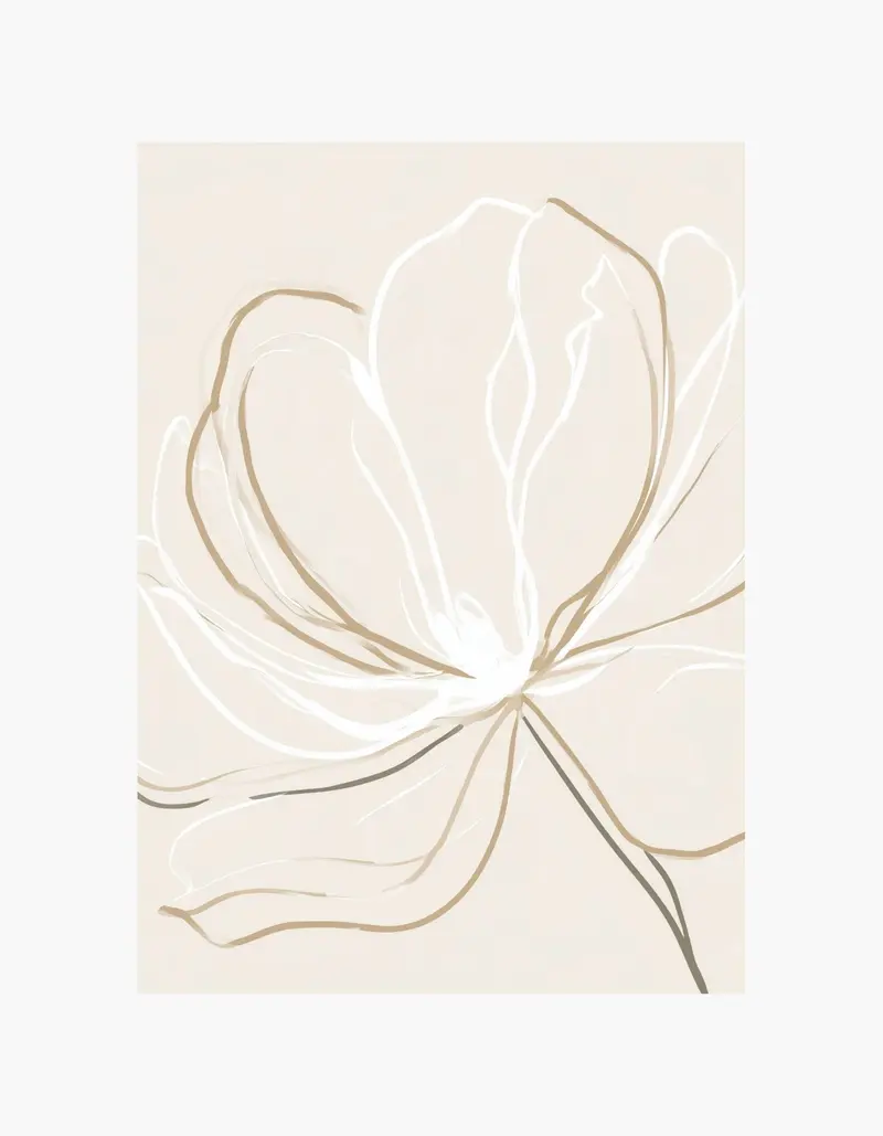 Soft Bloom Lines Poster